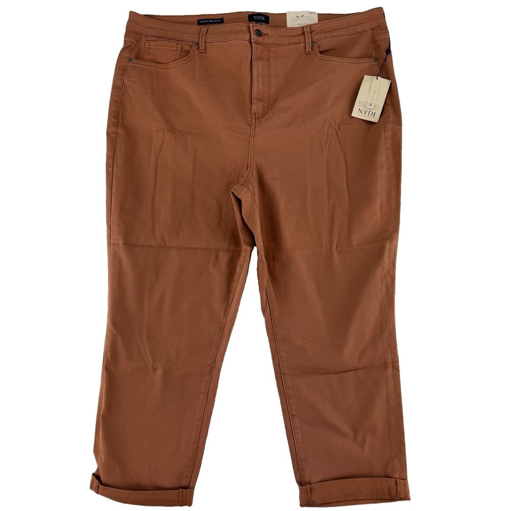 NYDJ Margot Girlfriend Denim Jeans Size 20W Rust Brown